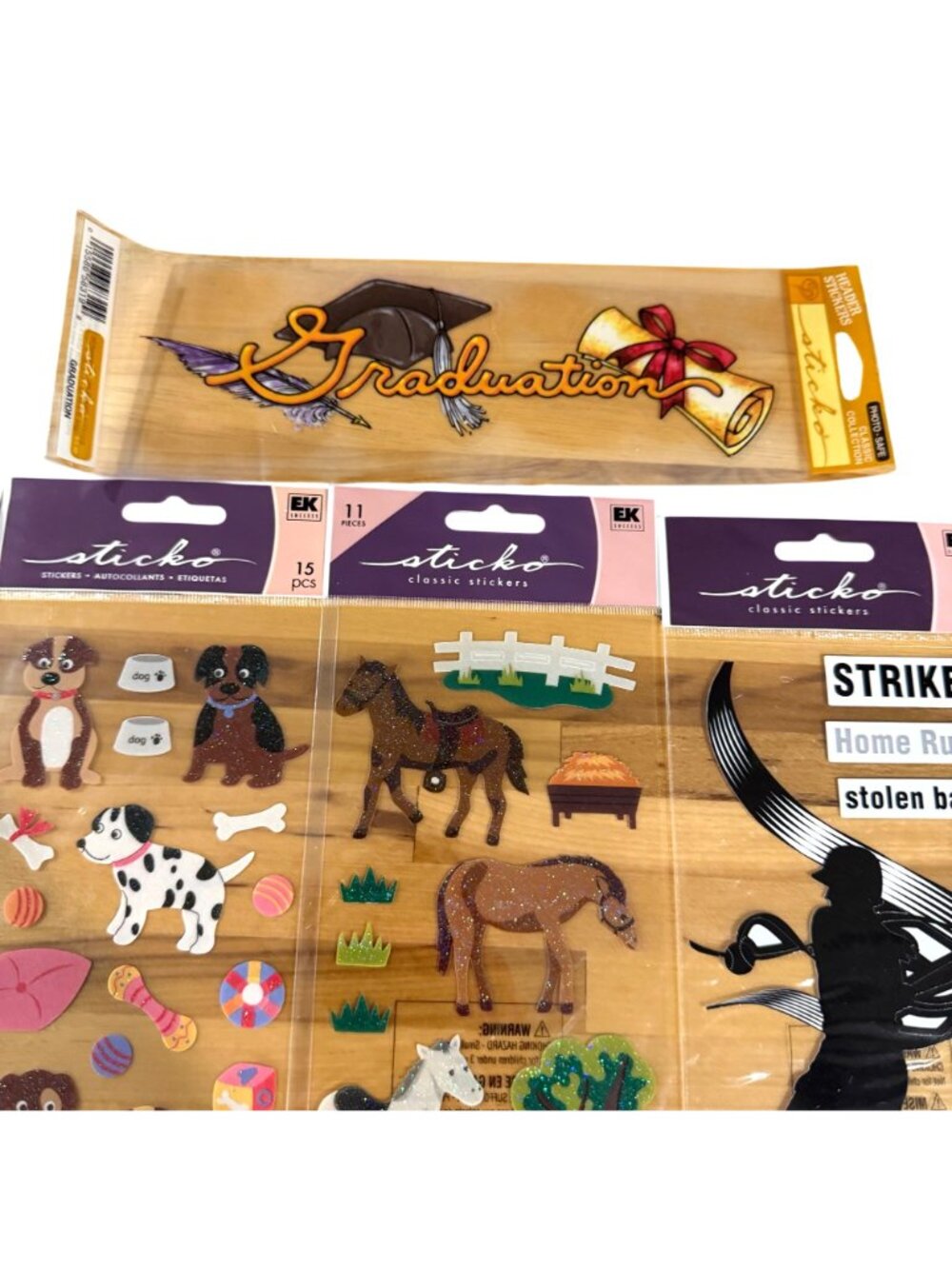 EK Sticko Sticker Lot Animals Sports Travel Education Horses Dog Fall Graduation - Picture 8 of 8